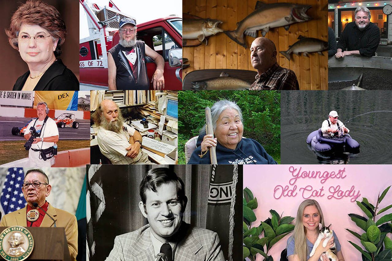 A collage featuring some of the newsworthy people with a connection to Snohomish County who died in 2023.
