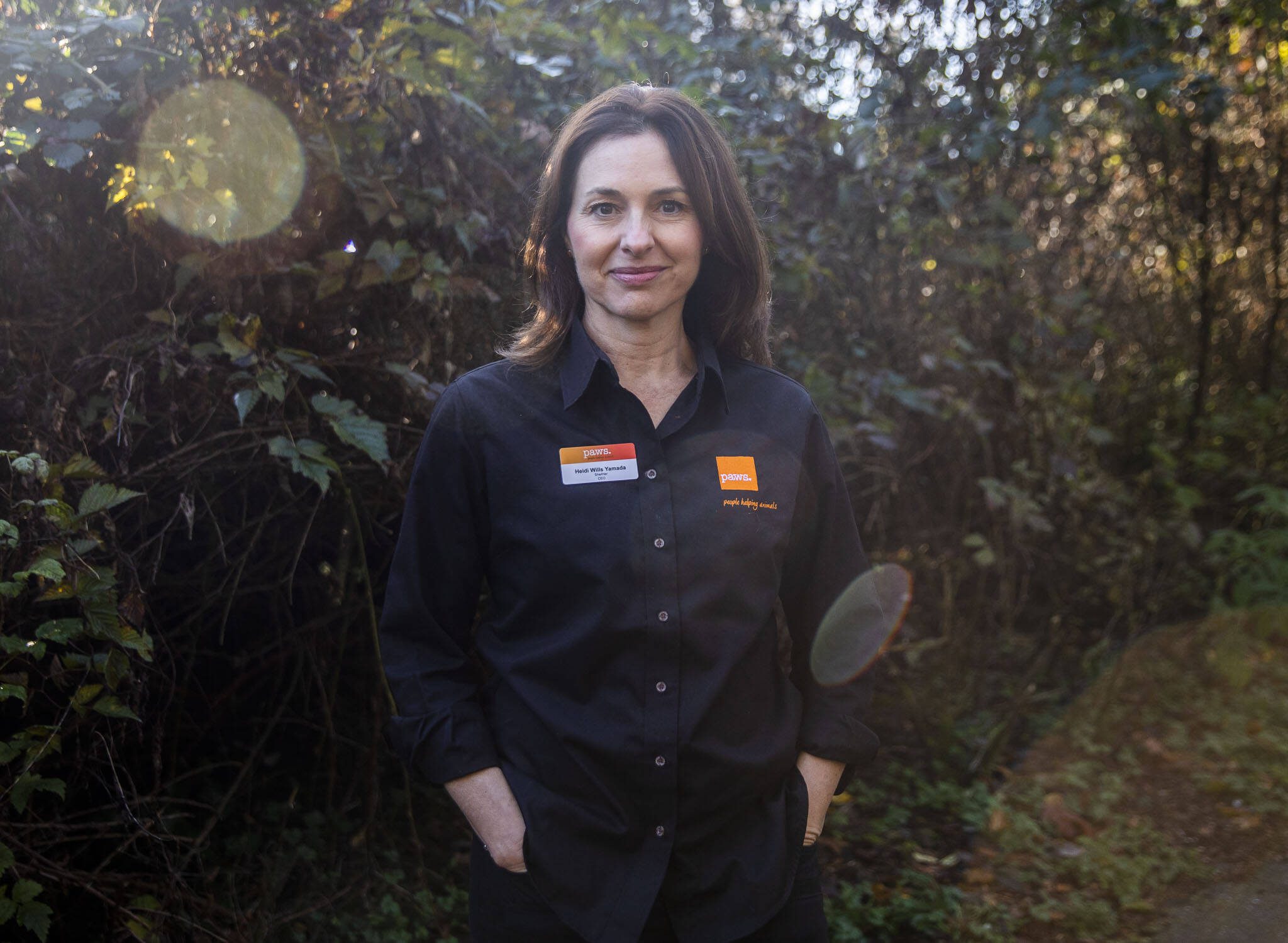 PAWS CEO Heidi Wills on Monday, Nov. 27, 2023, in Lynnwood, Washington. (Olivia Vanni / The Herald)