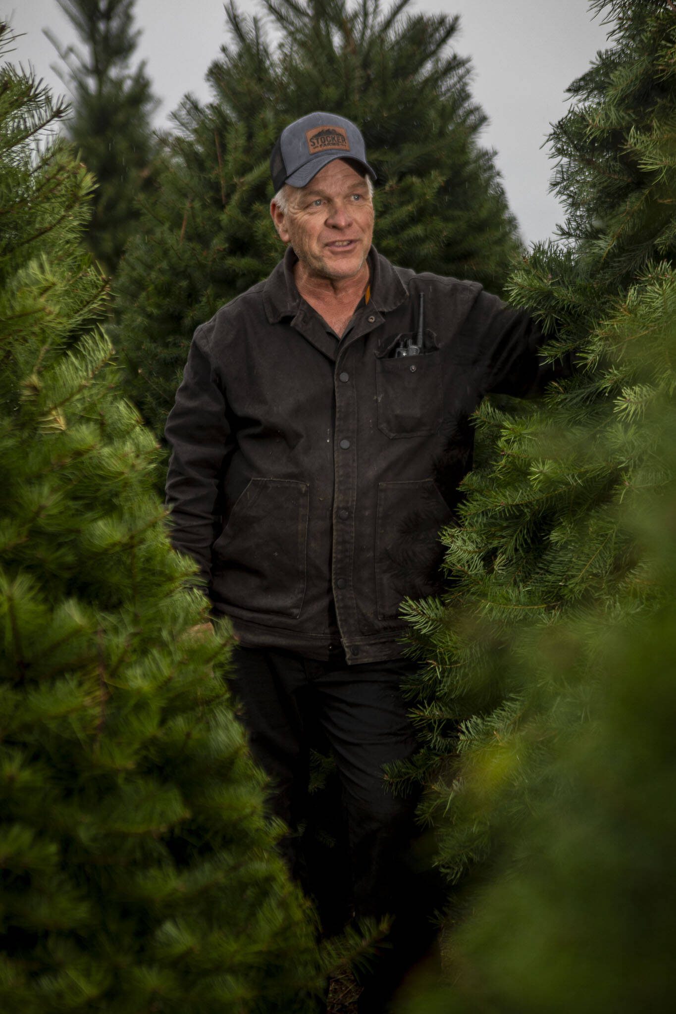 Keith Stocker poses for a portrait at Stocker Farms in Snohomish, Washington on Tuesday, Oct. 17, 2023. (Annie Barker / The Herald)