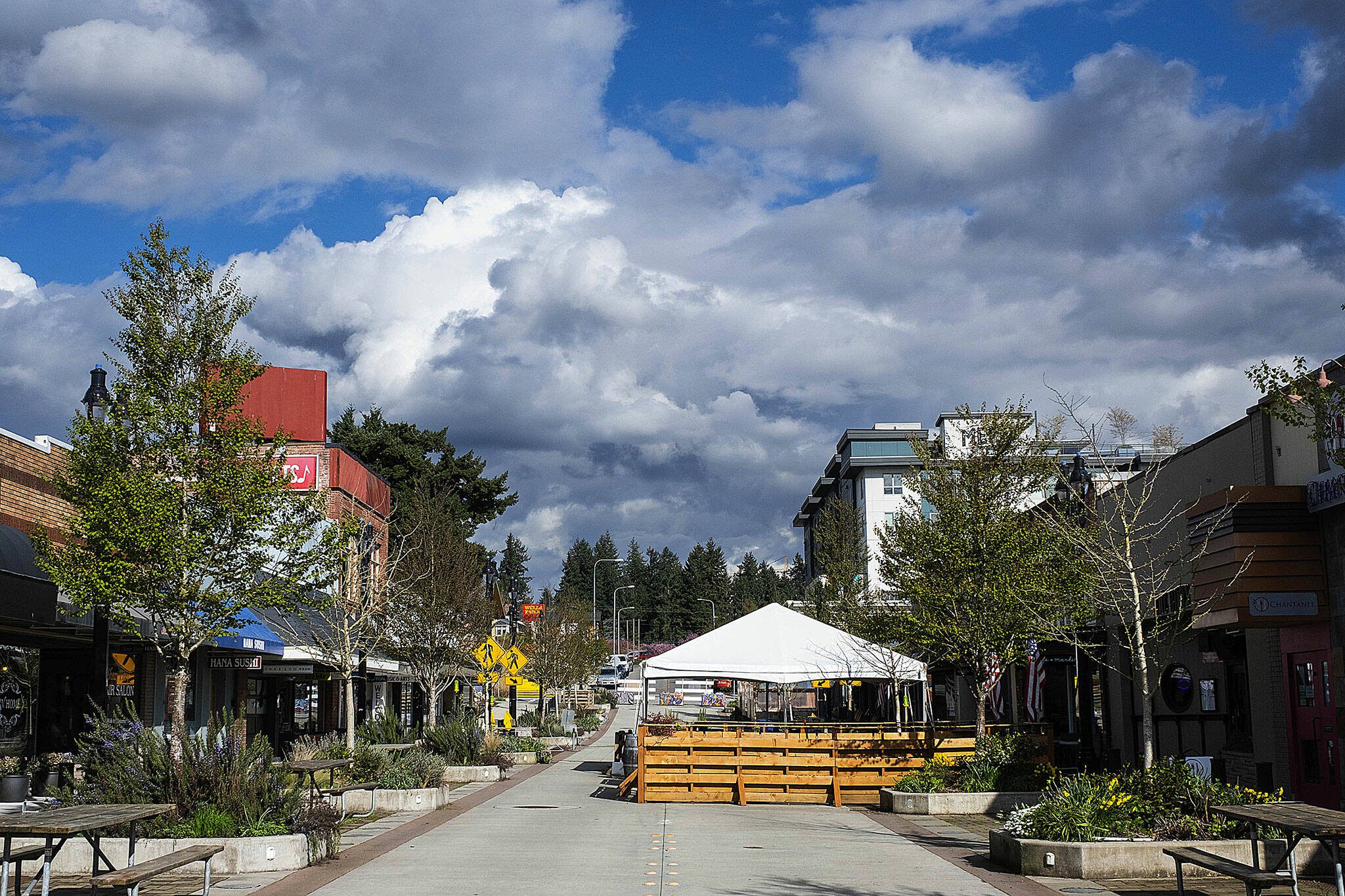 Main Street in downtown Bothell, Washington seen Thursday, March 31, 2022. (Dean Rutz/The Seattle Times/TNS)