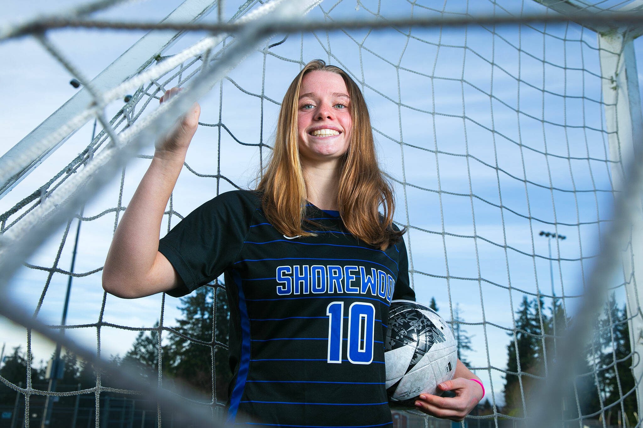 Shorewood senior midfielder Amelia Severn is The Herald’s 2023 Girls Soccer Player of the Year. (Ryan Berry / The Herald)