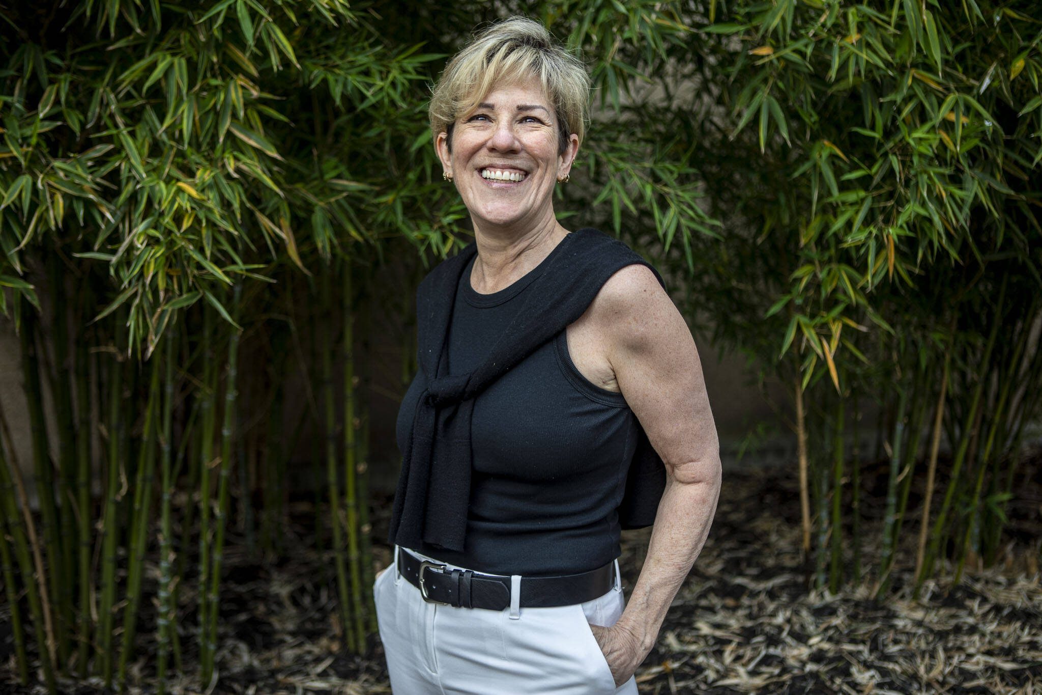 Energy and Environmental Sustainability Manager Molly Beeman poses for a photo at the Snohomish County Campus in Everett, Washington on Wednesday, May 17, 2023. (Annie Barker / The Herald)