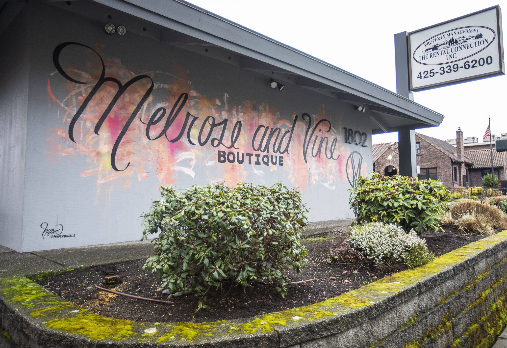 A mural outside of Melrose and Vine Collective on Friday, Jan. 5, 2024 in Everett, Washington. (Olivia Vanni / The Herald)
