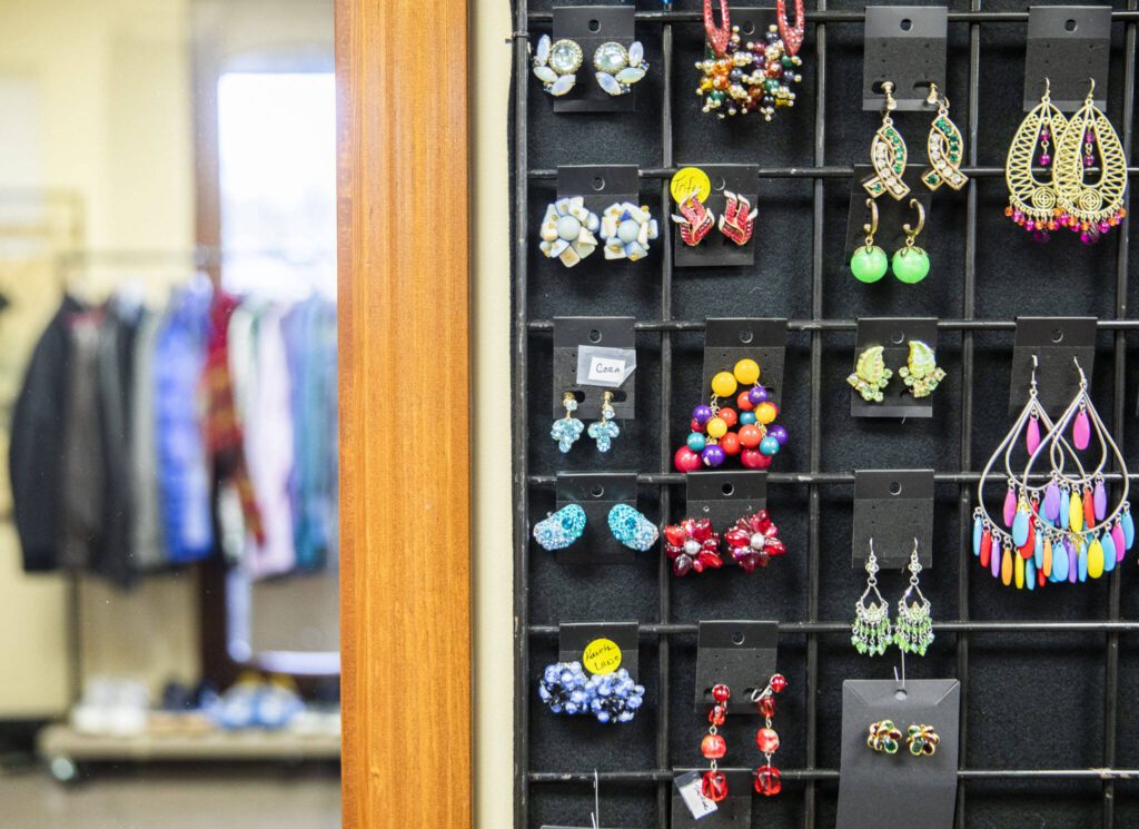 Costume jewelry available at Melrose and Vine Collective on Friday, Jan. 5, 2024 in Everett, Washington. (Olivia Vanni / The Herald)
