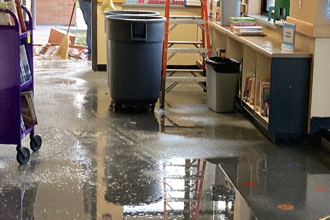 Water pipes bursted in four schools in the Stanwood-Camano Island school district Sunday, Jan. 14, 2024. (Photo provided by the Stanwood-Camano Island school district)