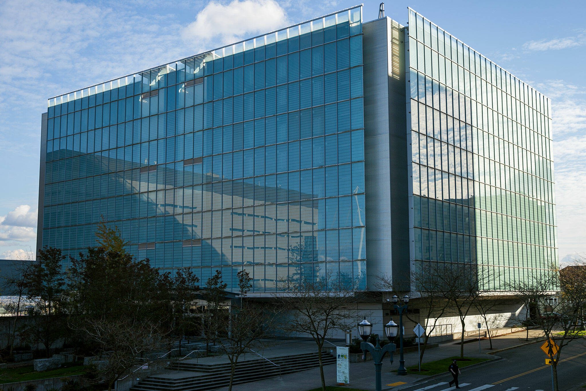 The Snohomish County Jail is pictured on Thursday, Oct. 26, 2023, in Everett, Washington. (Ryan Berry / The Herald)