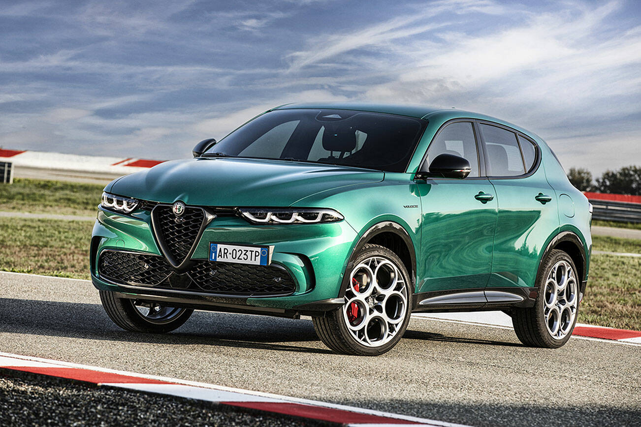 The plug-in hybrid 2024 Alfa Romeo Tonale premium compact SUV has seating for five.