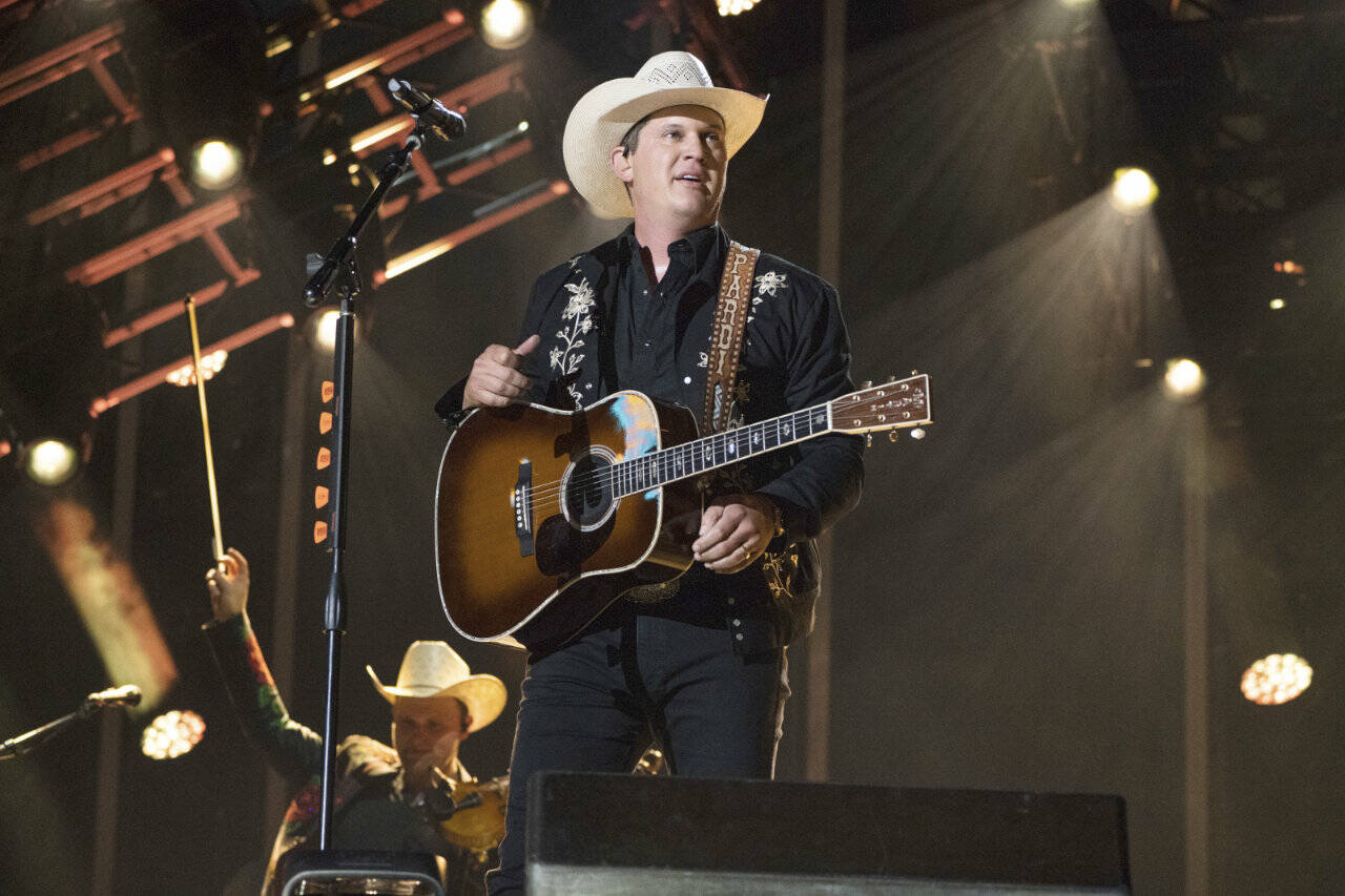Jon Pardi performs Feb. 16 at Angel of the Winds Arena in Everett. (Invision via Associated Press)