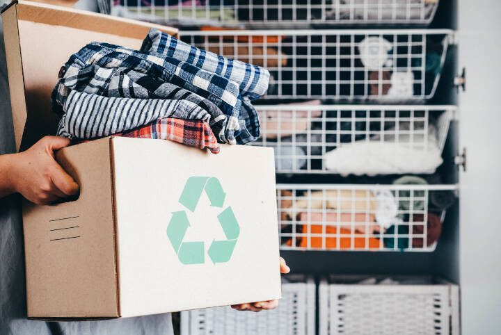 For clothes that are beyond donation, give them a new life through reuse. Old clothing can be cut into cleaning rags or upcycled into creative pieces such as reusable shopping bags. (WM)