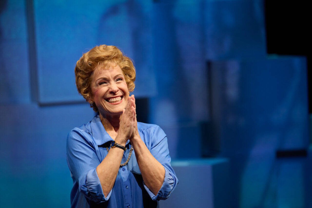 Naomi Jacobson as Dr. Ruth K. Westheimer in “Becoming Dr. Ruth” at Village Theatre in Everett. (Auston James)