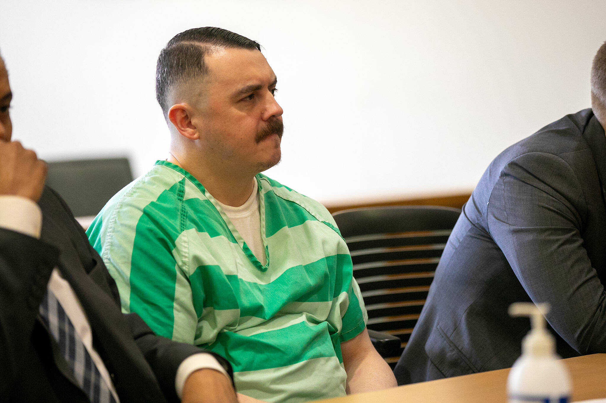 Ryan Rafter appears in court for sentencing Wednesday, Feb. 28, 2024, at Snohomish County Superior Court in Everett, Washington. (Ryan Berry / The Herald)