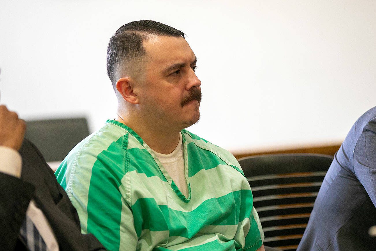 Ryan Rafter appears in court for sentencing Wednesday, Feb. 28, 2024, at Snohomish County Superior Court in Everett, Washington. (Ryan Berry / The Herald)