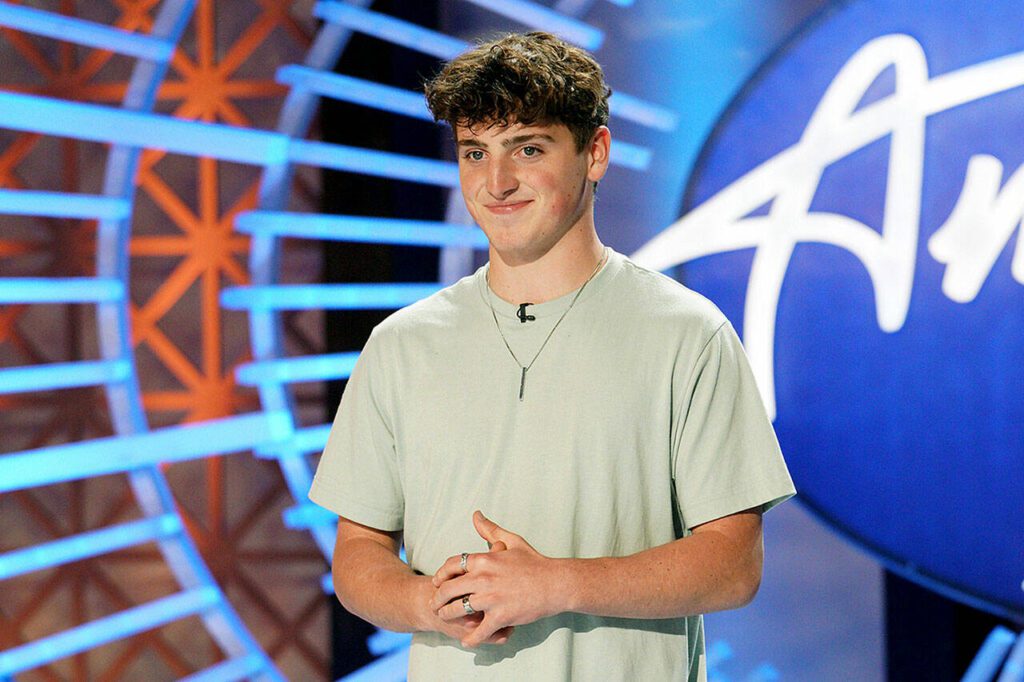 Benson Boone on “American Idol” in 2021. (ABC/Christopher Willard)
