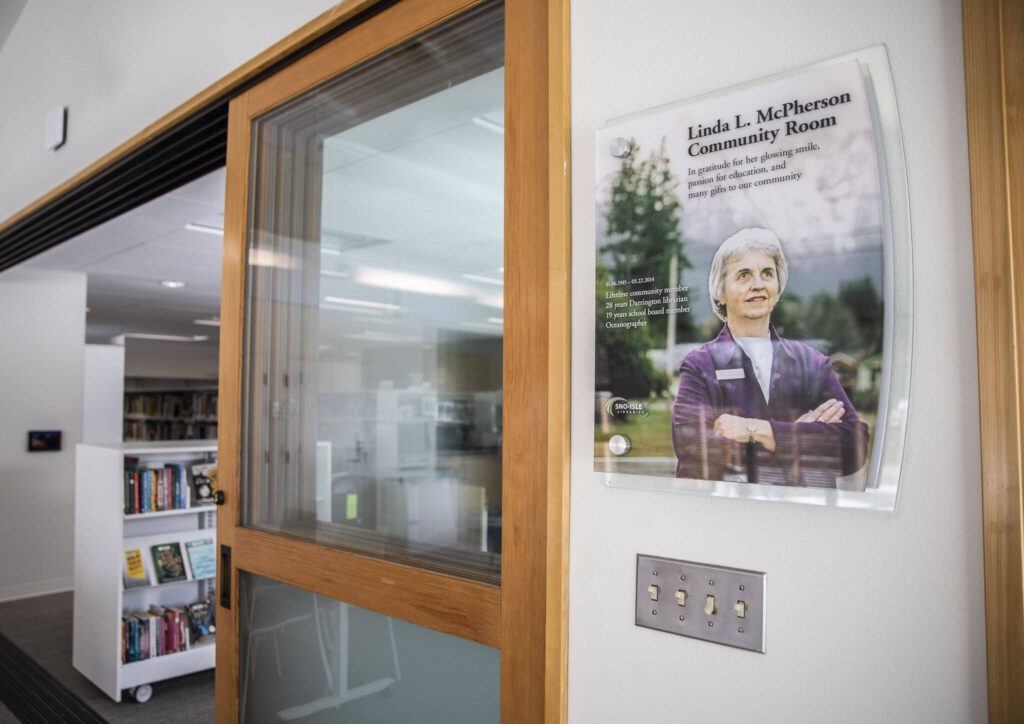 Inside the Linda L. McPherson room at the Darrington Library on Monday, March 4, 2024 in Darrington, Washington. (Olivia Vanni / The Herald)
