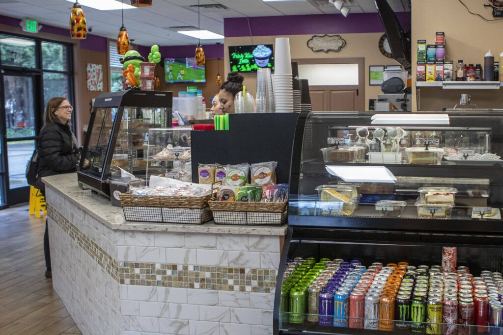 Inside Silver Scoop Ice Cream on Thursday, Feb. 29, 2024 in Arlington, Washington. (Annie Barker / The Herald)
