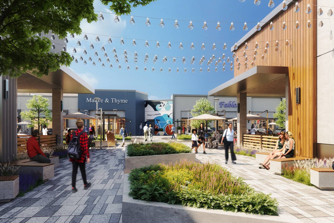 Everett mall renderings from Brixton Capital. (Photo provided by the City of Everett)
