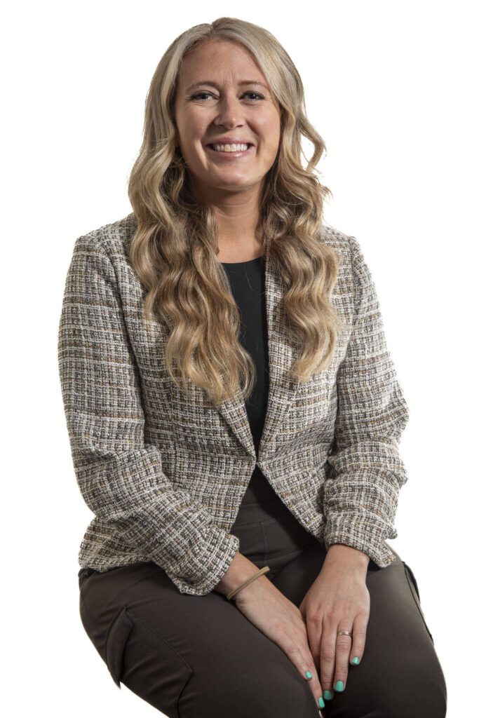 Owner and founder of Moe’s Coffee in Arlington Kaitlyn Davis poses for a photo at the Everett Herald on March 22, 2024 in Everett, Washington. (Annie Barker / The Herald)
