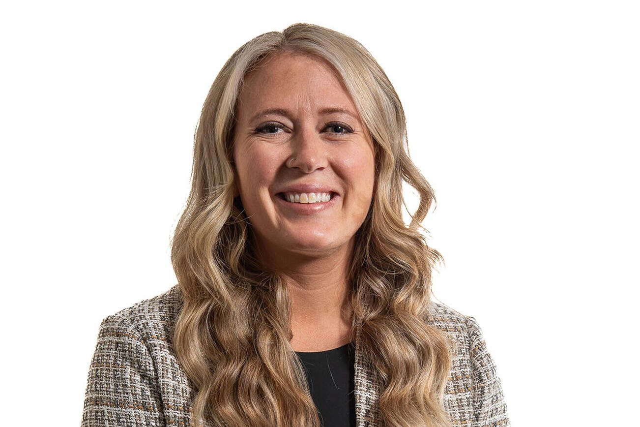 Owner and founder of Moe's Coffee in Arlington Kaitlyn Davis poses for a photo at the Everett Herald on March 22, 2024 in Everett, Washington. (Annie Barker / The Herald)