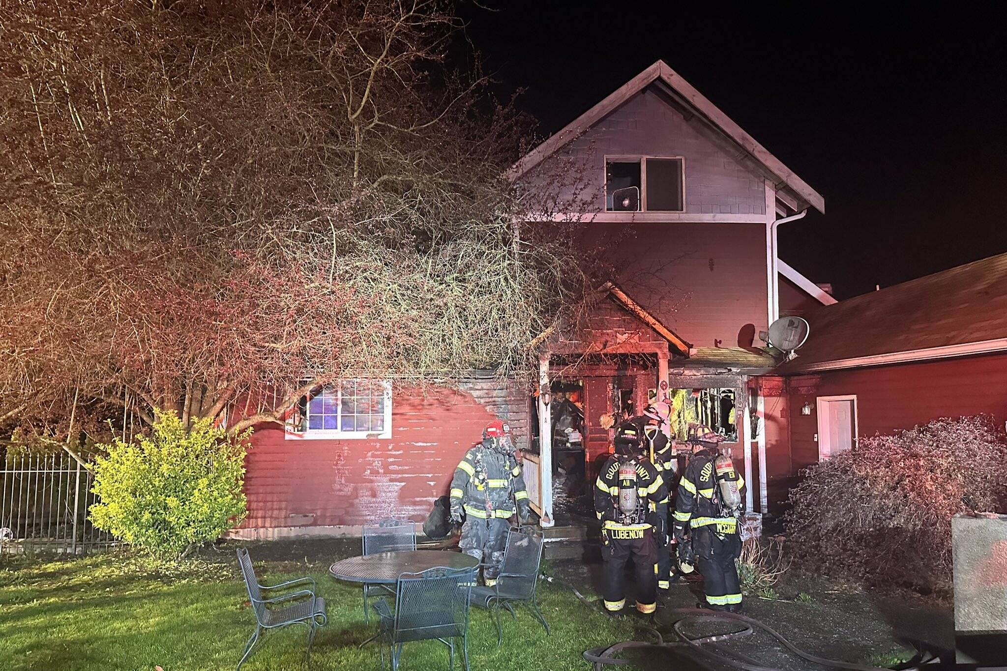 Firefighters respond to smoke alarms Tuesday morning in the 11000 block of 6th Avenue W in Everett, Washington. (Photo provided by South County Fire)