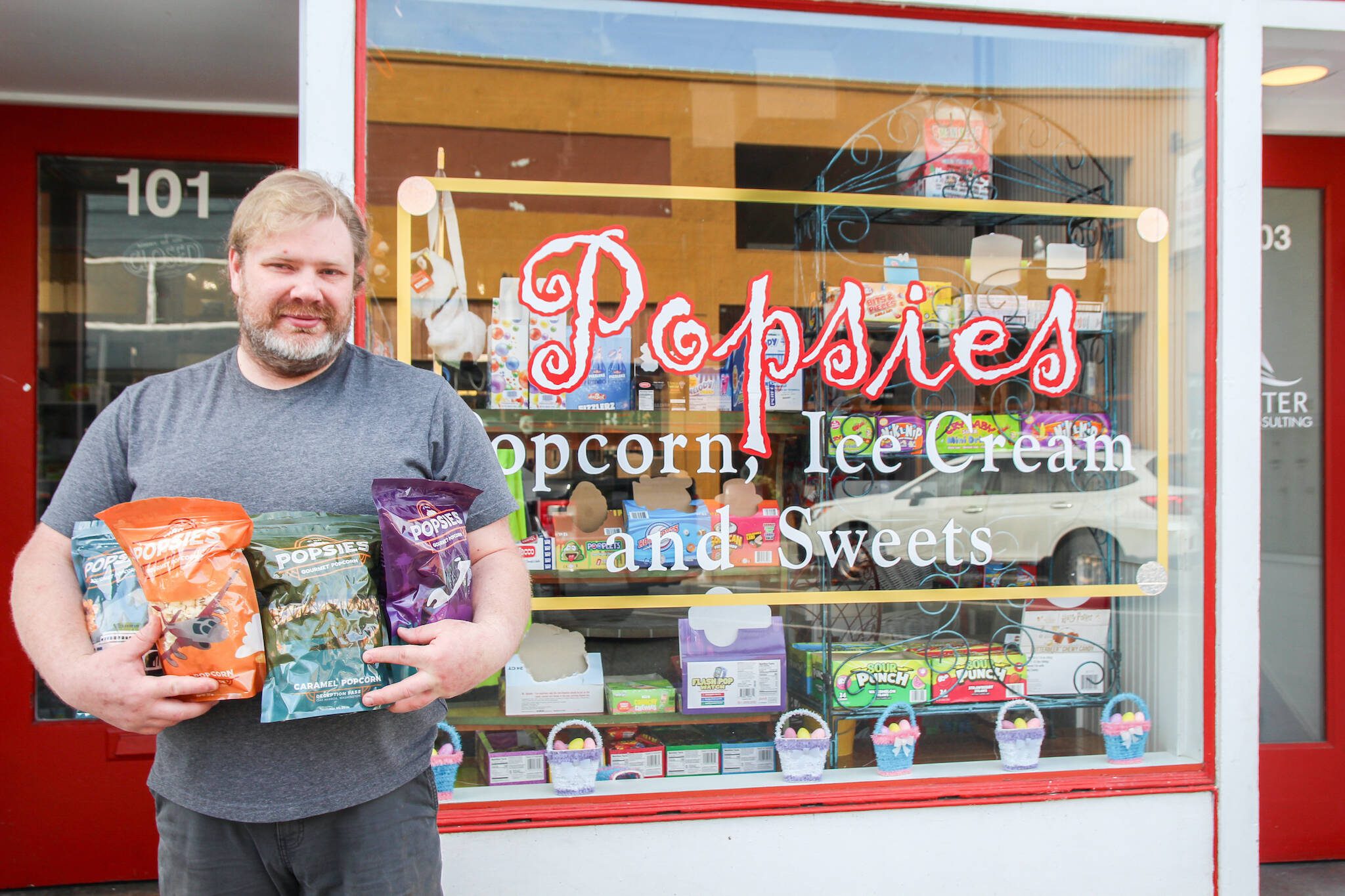 Owner Andy Plumlee stands in front Popsies in Oak Harbor. (Photo provided by Whidbey News-Times)