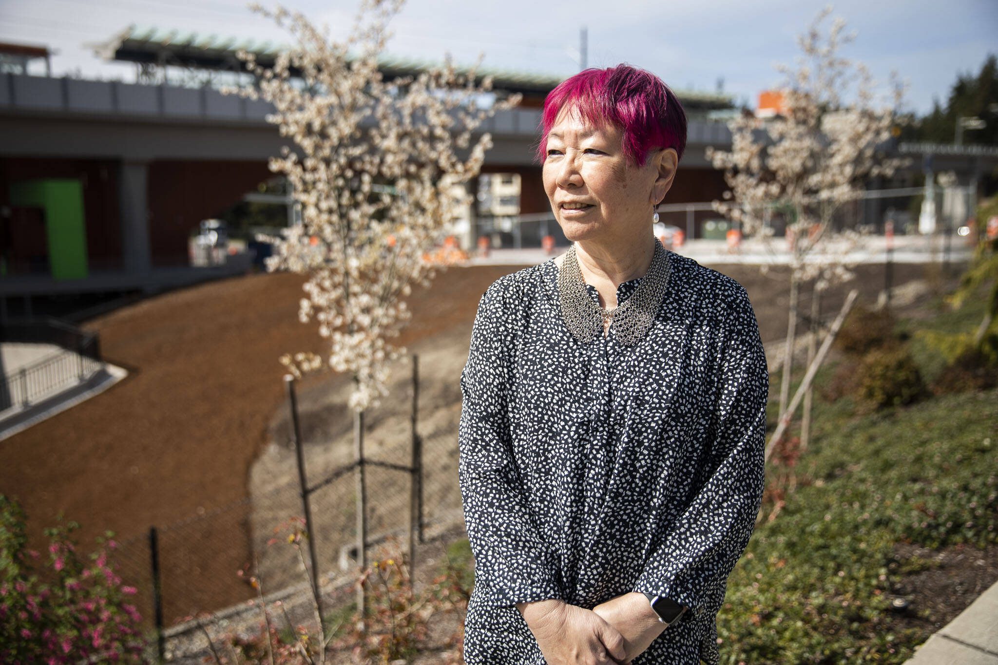 Mountlake Terrace Mayor Kyoko Matsumoto Wright on Wednesday, April 10, 2024 in Mountlake Terrace, Washington. (Olivia Vanni / The Herald)