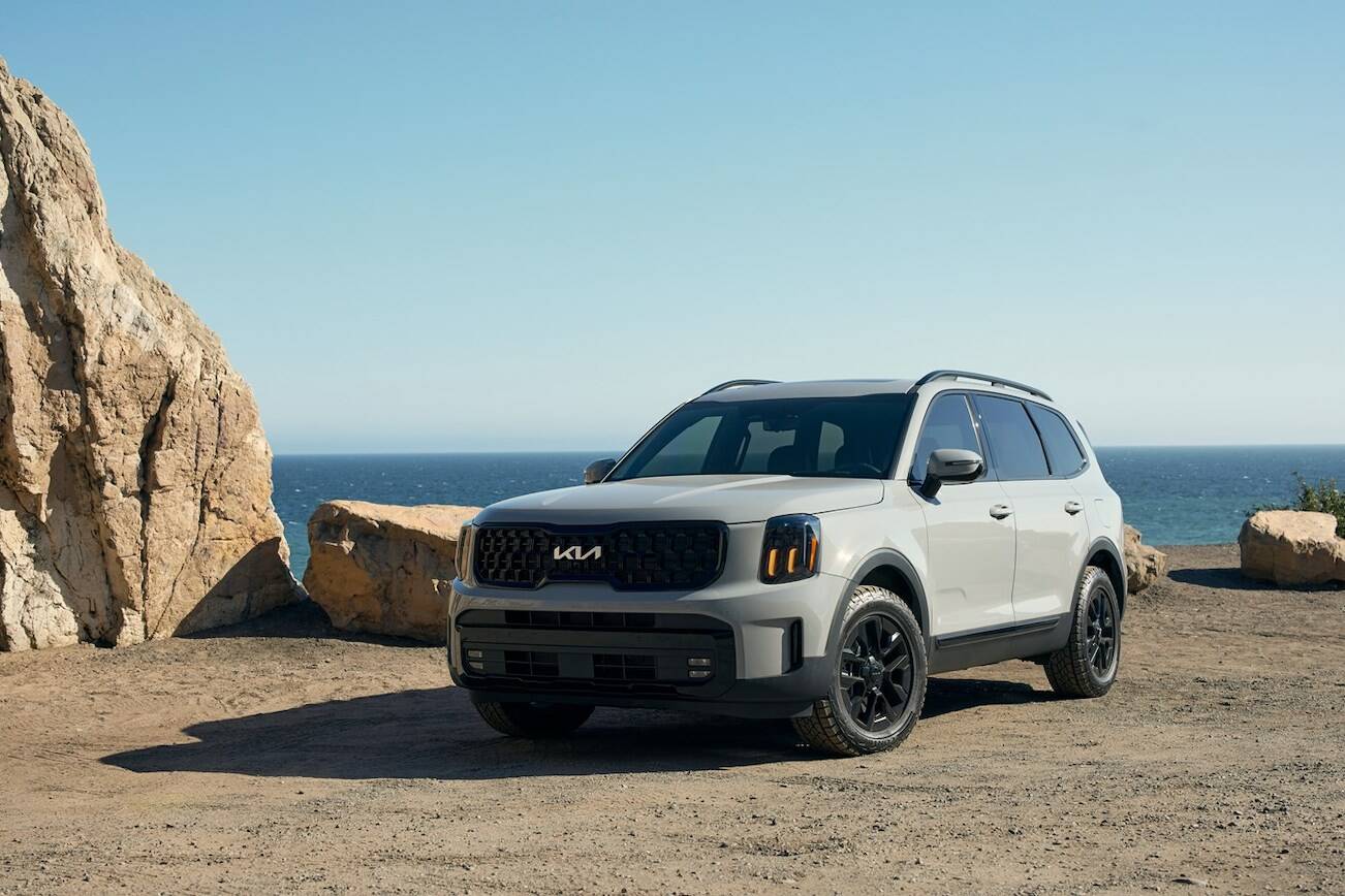 The 2024 Kia Telluride midsize SUV is available in 10 trim levels, all sporting the same V6 engine. (Photo provided by Kia)