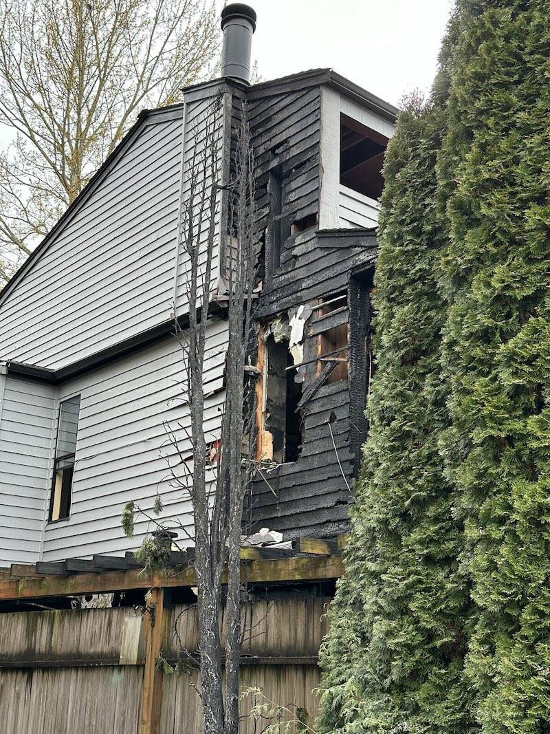 A fire at a home near Alderwood Mall sent one neighbor and one firefighter to the hospital. (Photo provided by South County Fire)