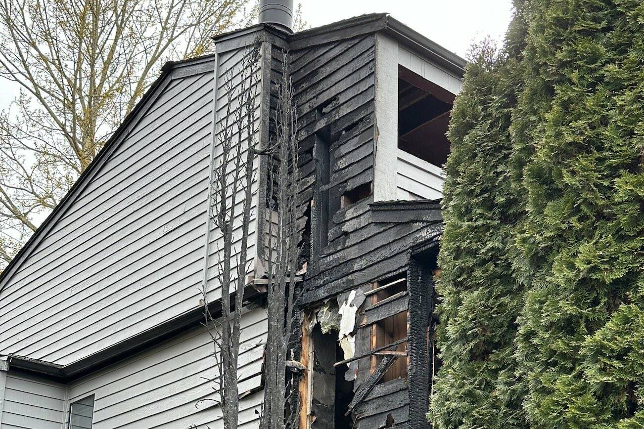 A fire at a home near Alderwood Mall sent one neighbor and one firefighter to the hospital. (Photo provided by South County Fire)