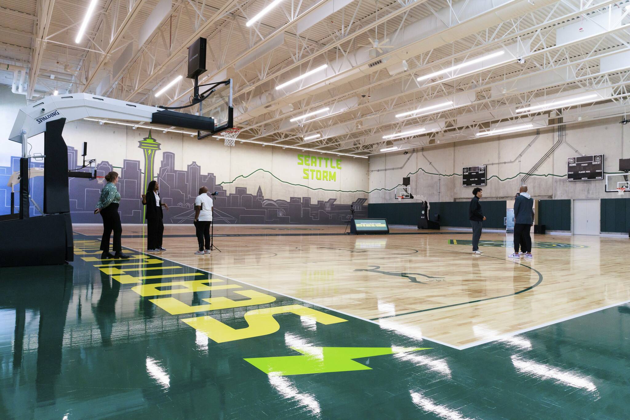 The Seattle Storm's new performance center is seen in Seattle on Thursday, April 18, 2024. (Erika Schultz/The Seattle Times via AP)