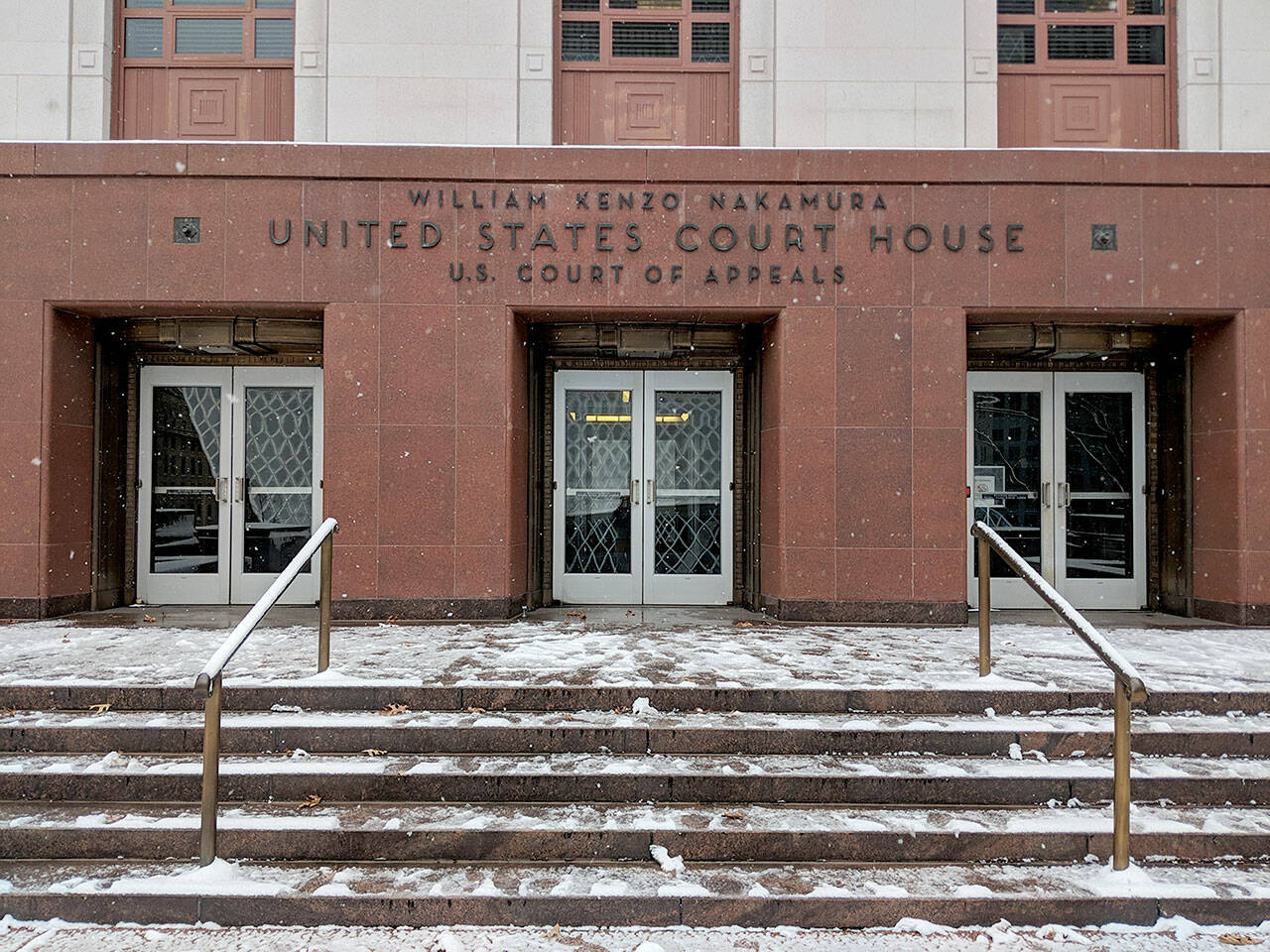 The Seattle courthouse of the U.S. 9th Circuit Court of Appeals. (Zachariah Bryan / The Herald) 20190204