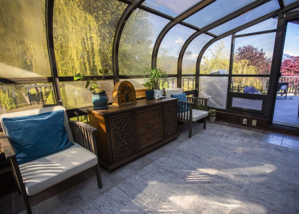 A solarium area that went viral in a “Zillow Gone Wild” Instagram. (Olivia Vanni / The Herald)
