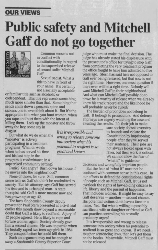 An editorial article posted in the opinion section of The Everett Daily Herald on Aug. 24, 2000.
