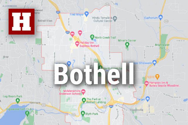 Logo for news use featuring the municipality of Bothell in Snohomish and King counties, Washington. 220118