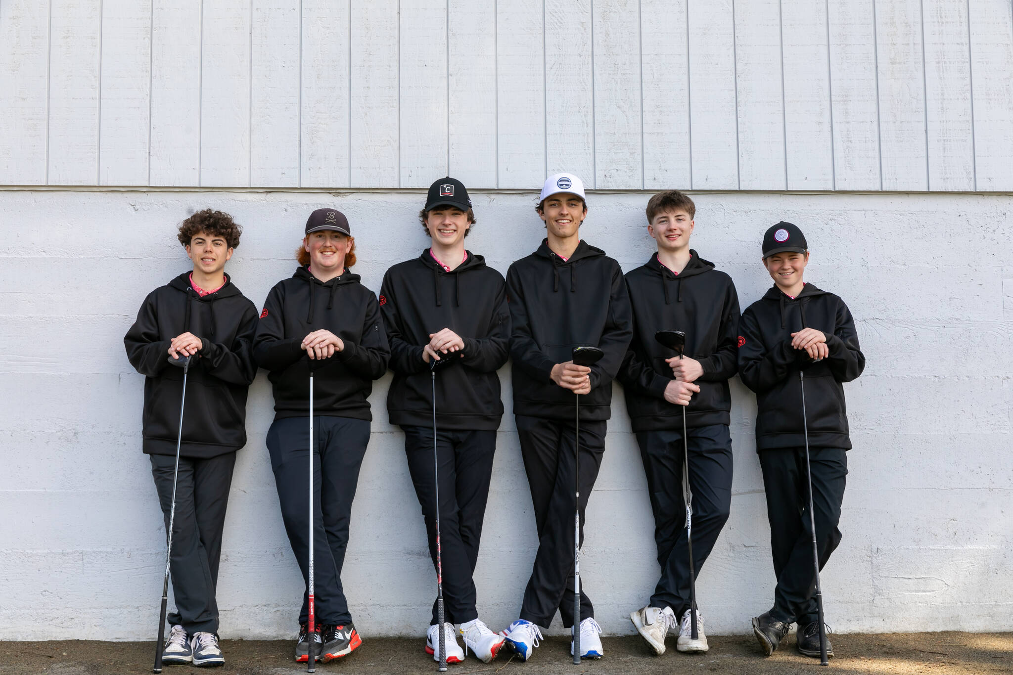 The members of the Snohomish High School boys golf team (from left to right): Cade Strickland, Tyson Olds, Palmer Mutcheson, Hudson Capelli, Drew Hanson and Jackson Dammann. (Photo courtesy of Mark Myers Photography)