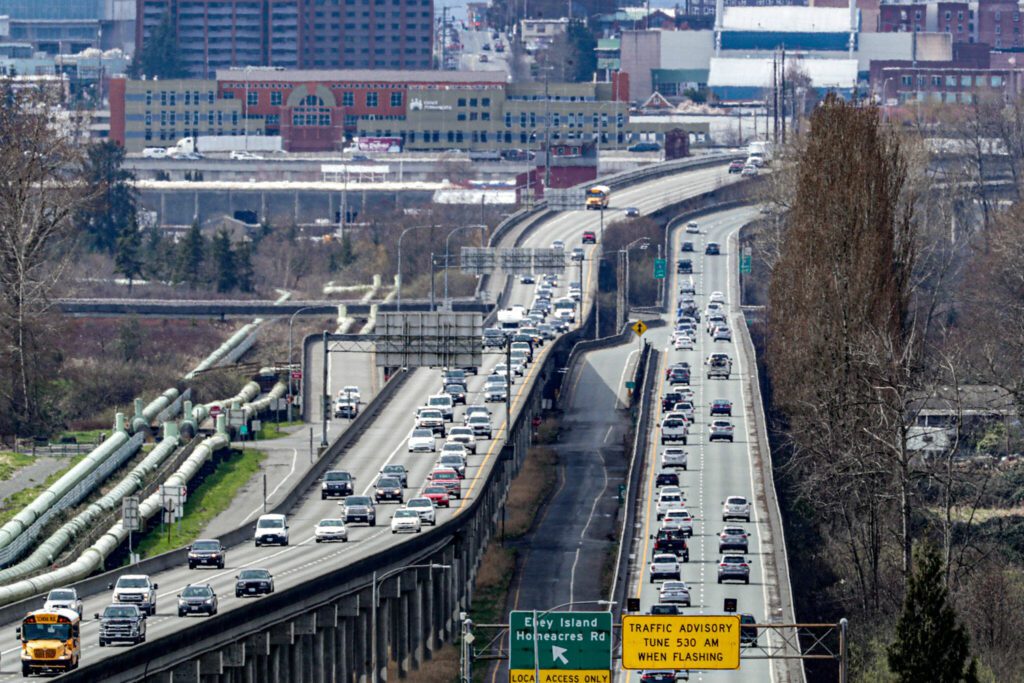 The Trestle’s junction with I-5 is under evaluation (Kevin Clark / The Herald)
