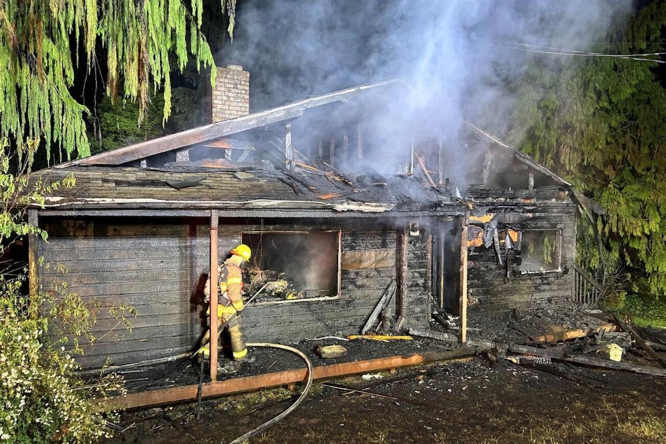 Firefighters respond to a fire on Saturday morning in Lake Stevens. (Photo provided by Snohomish Regional Fire & Rescue)