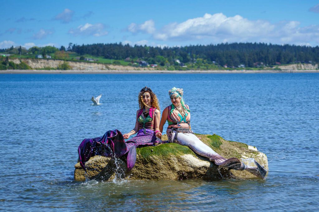 Phoenix Da Costa and Luna Grove are members of the Mutiny Mermaid Pod, which will be present at the upcoming Whidbey Island Renaissance Faire. (Photo by David Welton)
