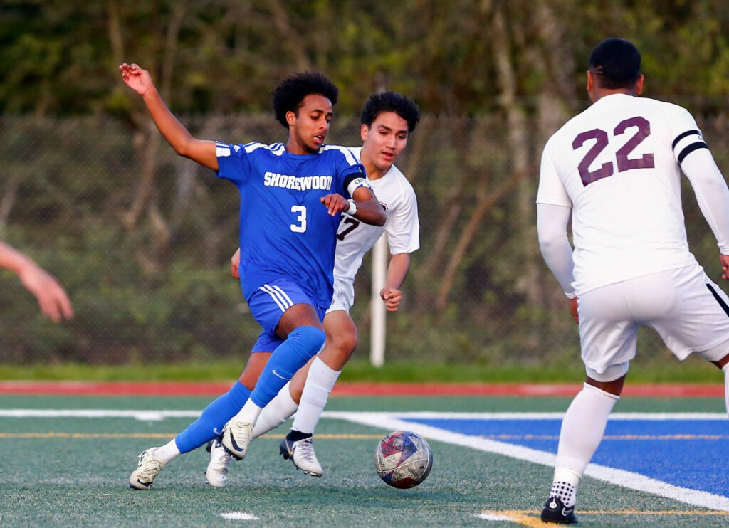 Shorewood’s Isaak Abraham. (Ryan Berry / The Herald)
