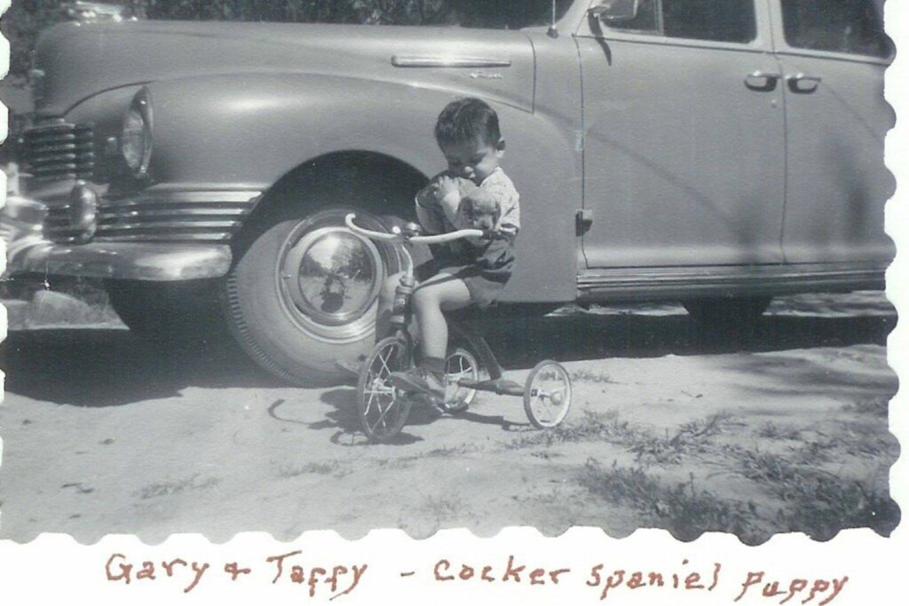 Gary Lee Haynie as a child holding the Haynie family dog, Taffy. (Courtesy of Hal Thayne)
Gary Lee Haynie holding the Haynie family dog, Taffy. (Courtesy of Hal Thayne)
