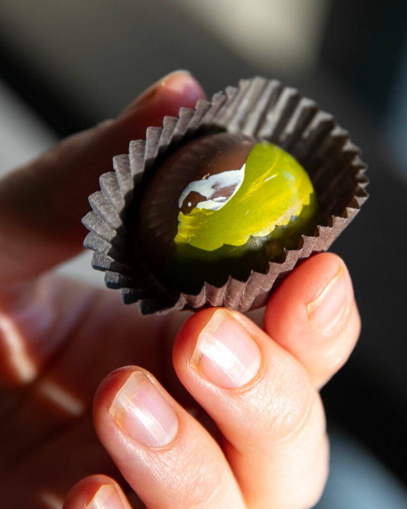 A chocolate from Dawn’s Candy and Cake at Crave! Northwest food festival at the Lynnwood Event Center on Friday, June 21, 2024, in Lynnwood, Washington. (Ryan Berry / The Herald)
