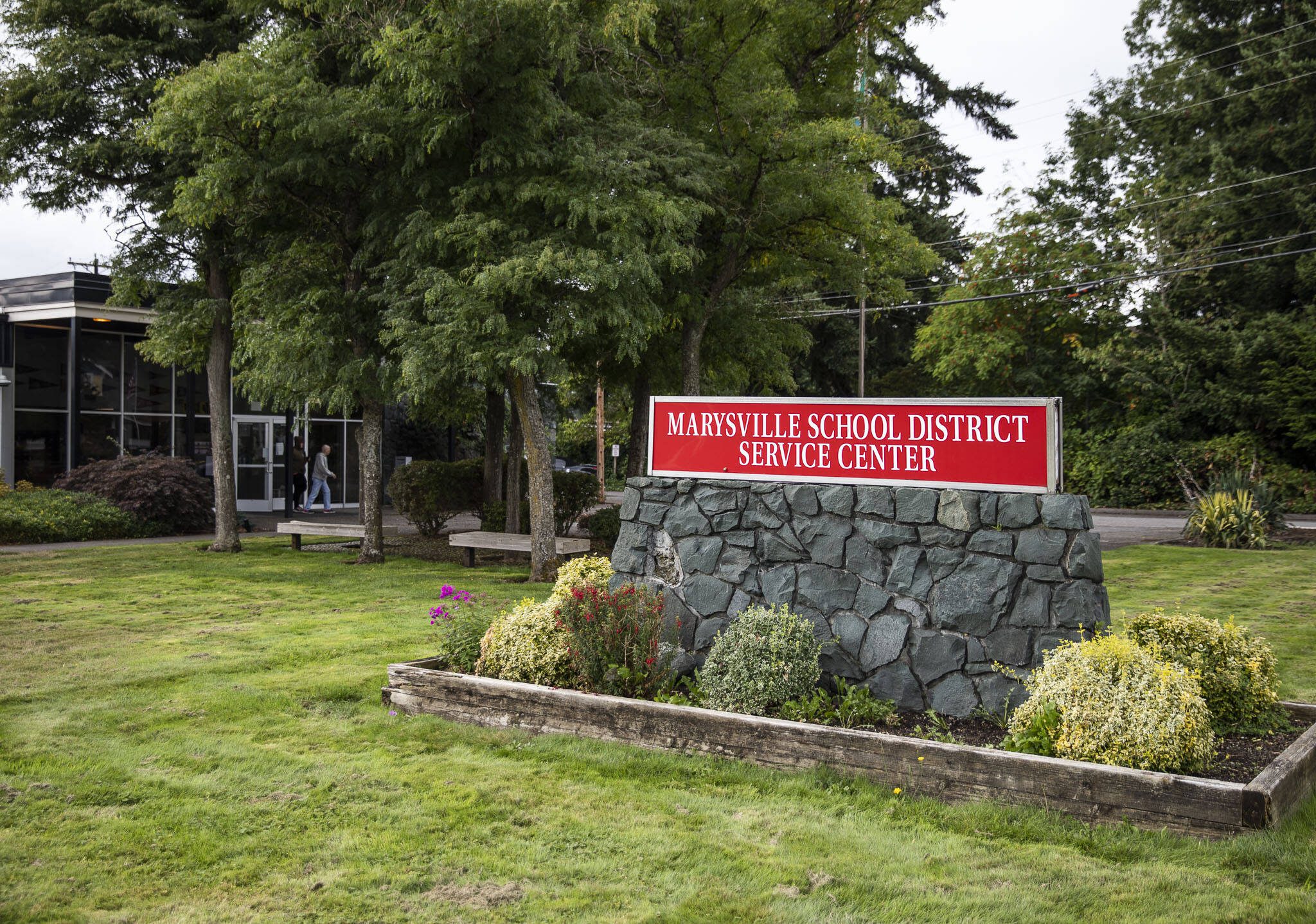 The Marysville School District office on Thursday, Aug. 31, 2023 in Marysville, Washington. (Olivia Vanni / The Herald)