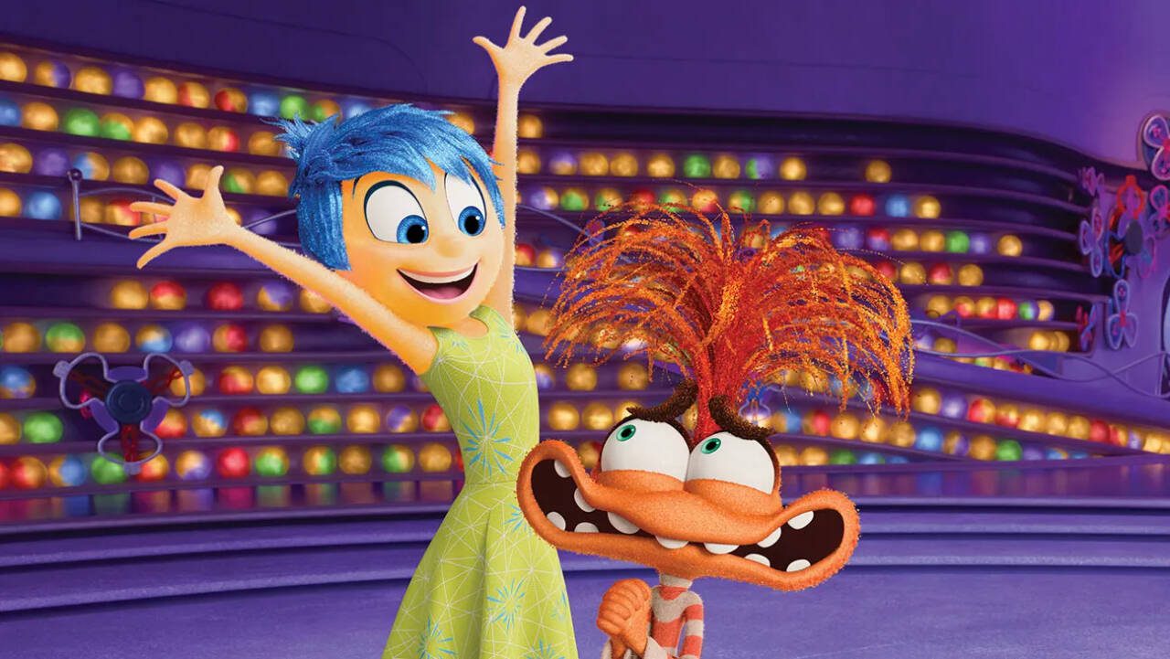 Pixar’s “Inside Out 2” follows Riley and her emotions, including Anxiety (right), into high school. (Disney)