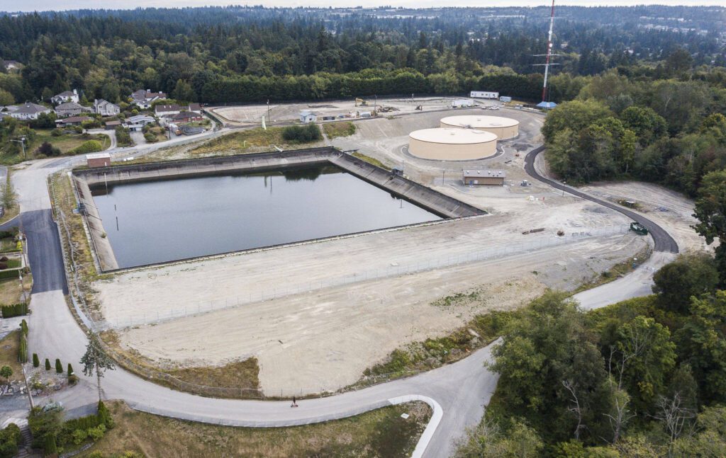 The Rucker Hill Reservoir on Sept. 7, 2023, in Everett, Washington. (Olivia Vanni / The Herald)
