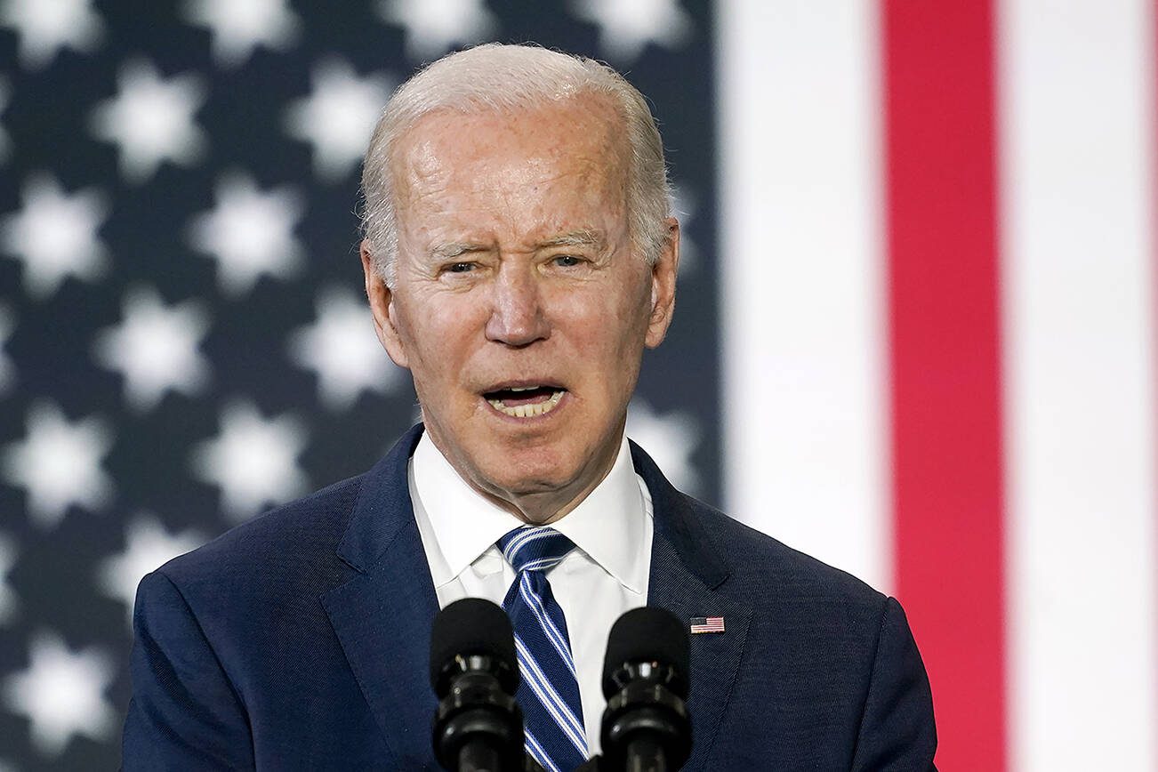 President Joe Biden speaks at North Carolina Agricultural and Technical State University, in Greensboro, N.C., on April 14, 2022. Biden plans to nominate Michael Barr  to be the Federal Reserve's vice chairman of supervision. The selection of Barr comes after Biden's first choice for the Fed post, Sarah Bloom Raskin, withdrew her nomination a month ago (AP Photo/Carolyn Kaster)
