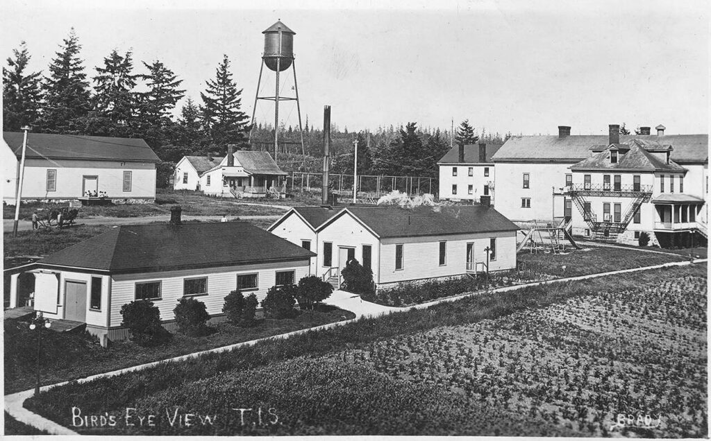 The Tulalip Indian School operated as a boarding school at the edge of Tulalip Bay. (Hibulb Cultural Center)

