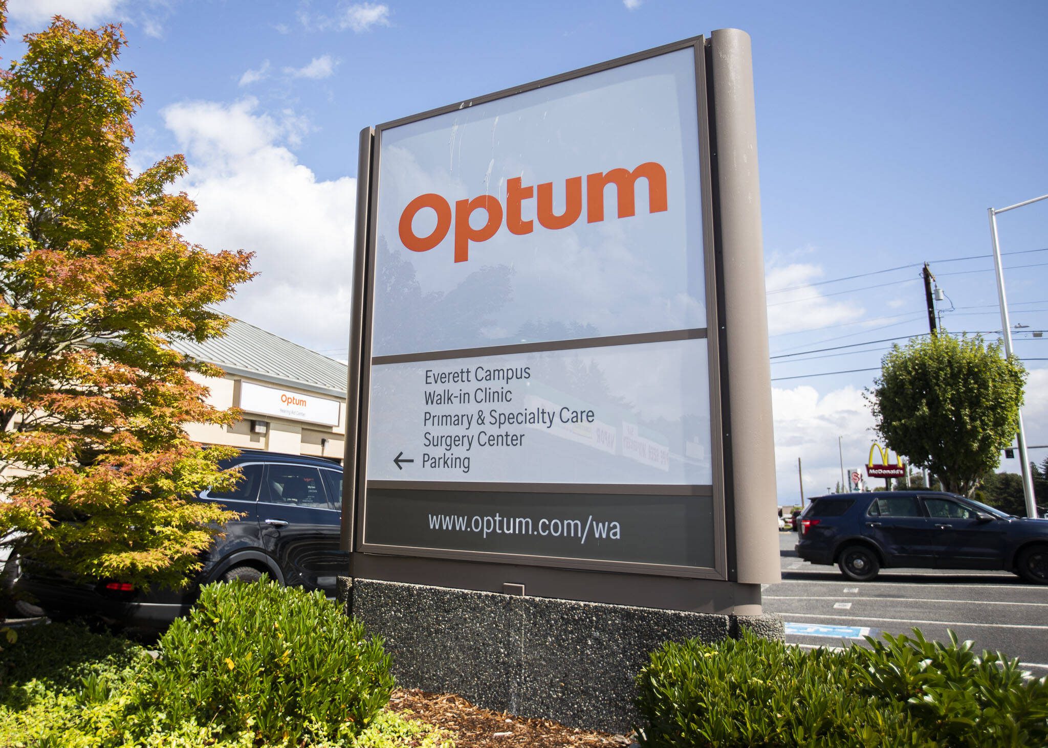 The Optum Everett Campus on Tuesday. (Olivia Vanni / The Herald)