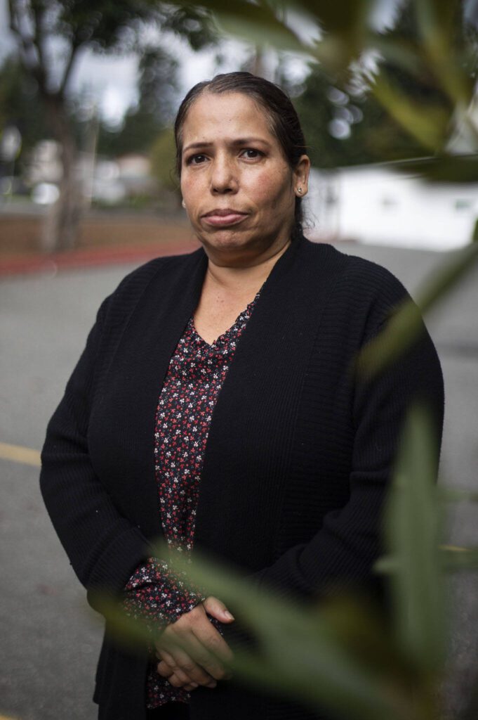 Maria Zavalza, a former patient helped at the Lahai mobile medical clinic, at The Village on Casino Road on Friday, Sept. 20, 2024 in Everett, Washington. (Olivia Vanni / The Herald)

