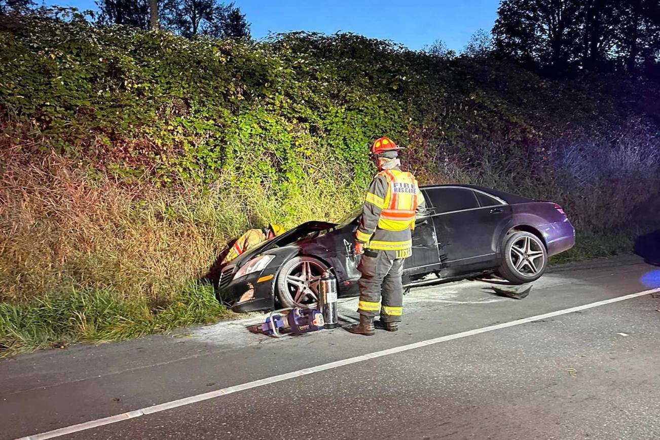 A crash closed U.S. 2 on Tuesday morning between Snohomish and Monroe. (Fire District 4)
