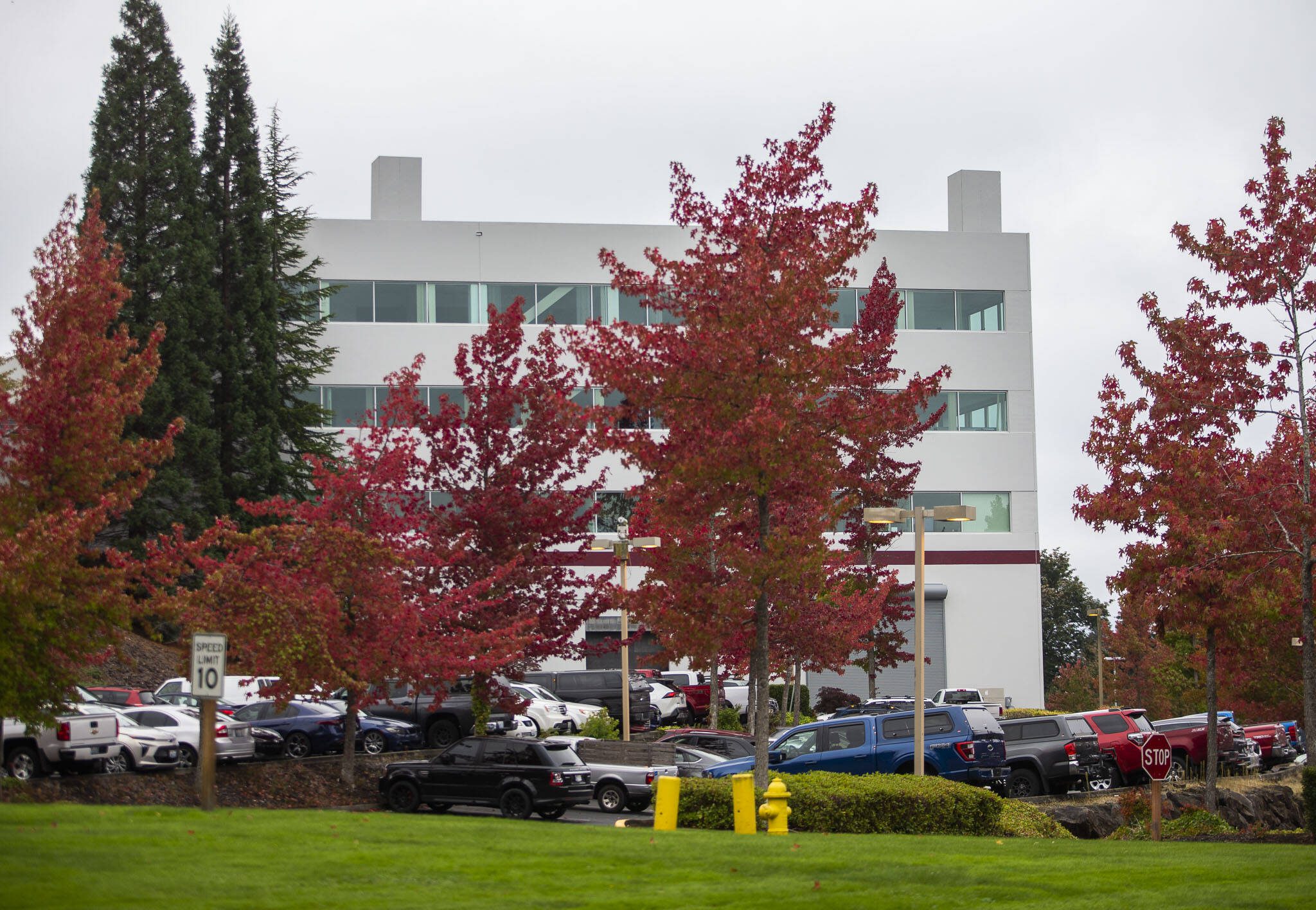 A view of the 340,000-square-foot business park along Harbour Heights Parkway on Tuesday, Oct. 8, 2024, in Mukilteo, Washington. (Olivia Vanni / The Herald)