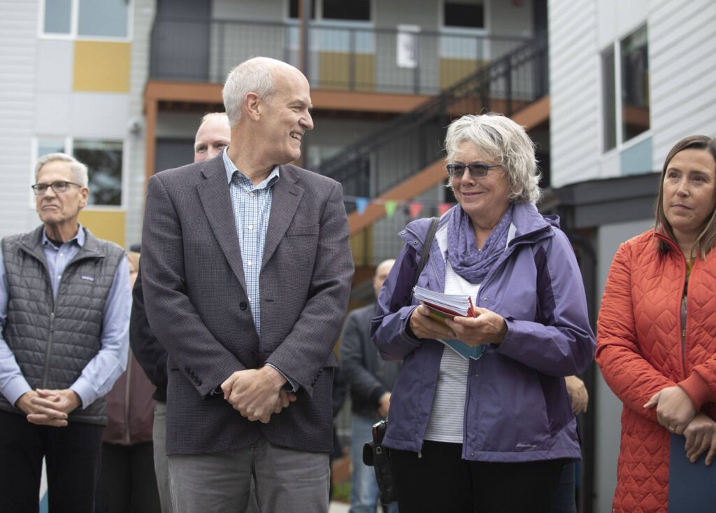 U.S. Rep. Rick Larsen at the Madrona Highlands welcoming ceremony on Tuesday, Oct. 15, 2024 in Edmonds, Washington. (Olivia Vanni / The Herald)
